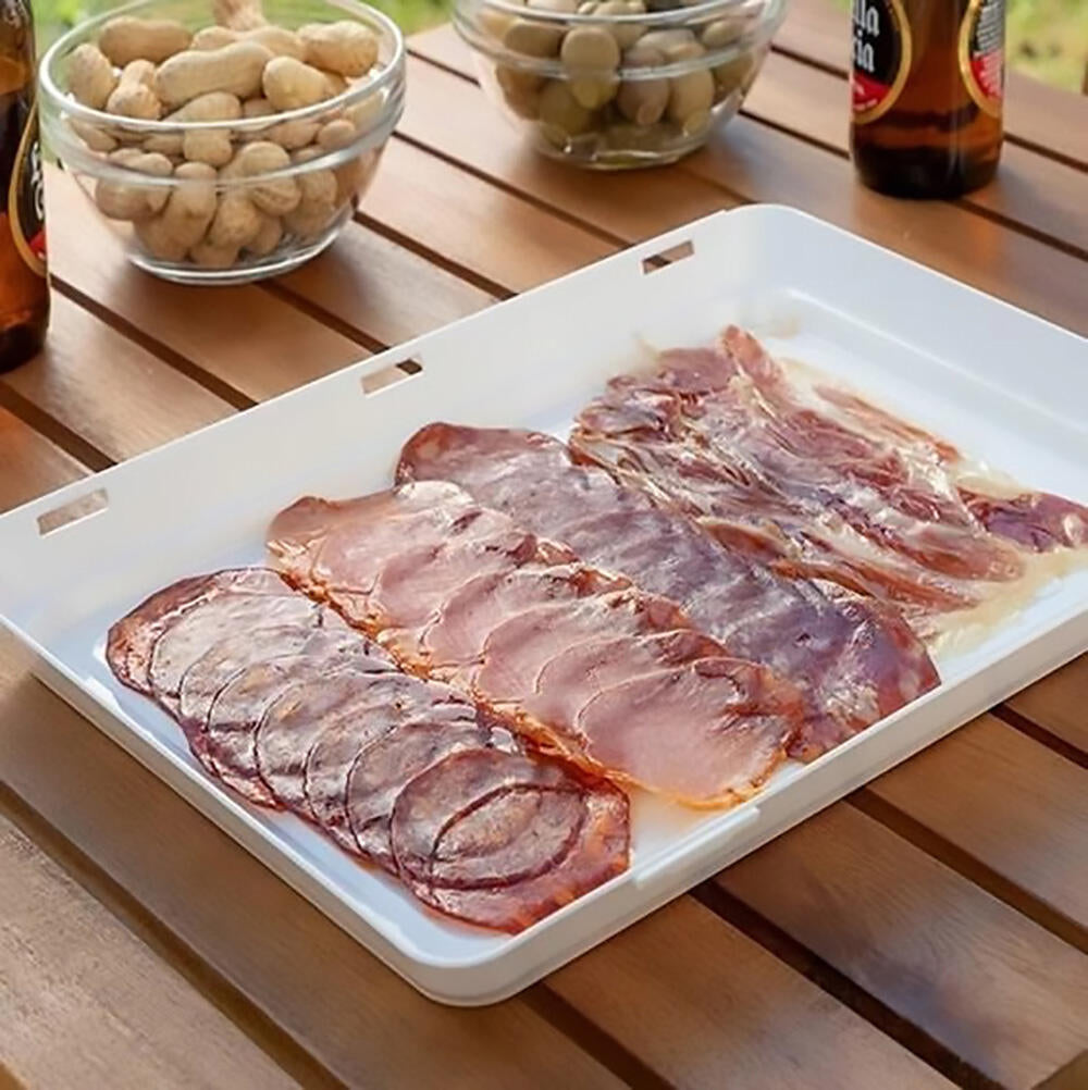 Conjunto de 3 bandejas empilháveis com tampas flexíveis herméticas | Reutilizáveis para manter os alimentos frescos