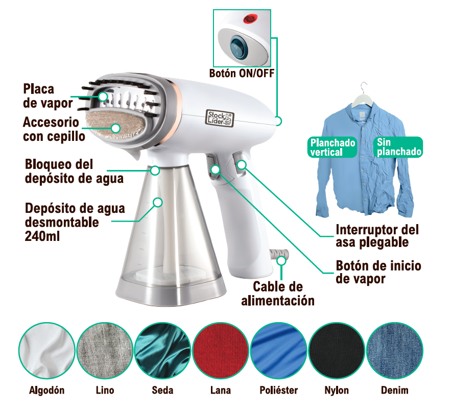Ferro a vapor vertical